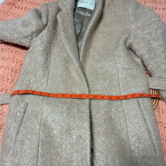 1-01 BABATON Markosian Coat Mohair Wool Midi Myth Cream Aritzia - Picture 13 of 16